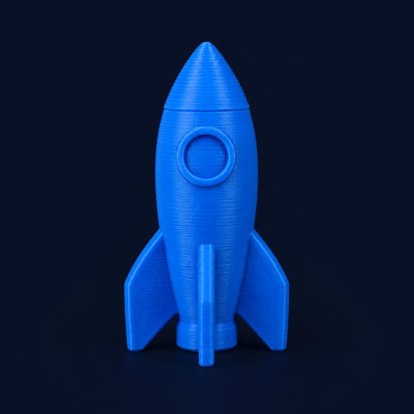 Example print in blue filament