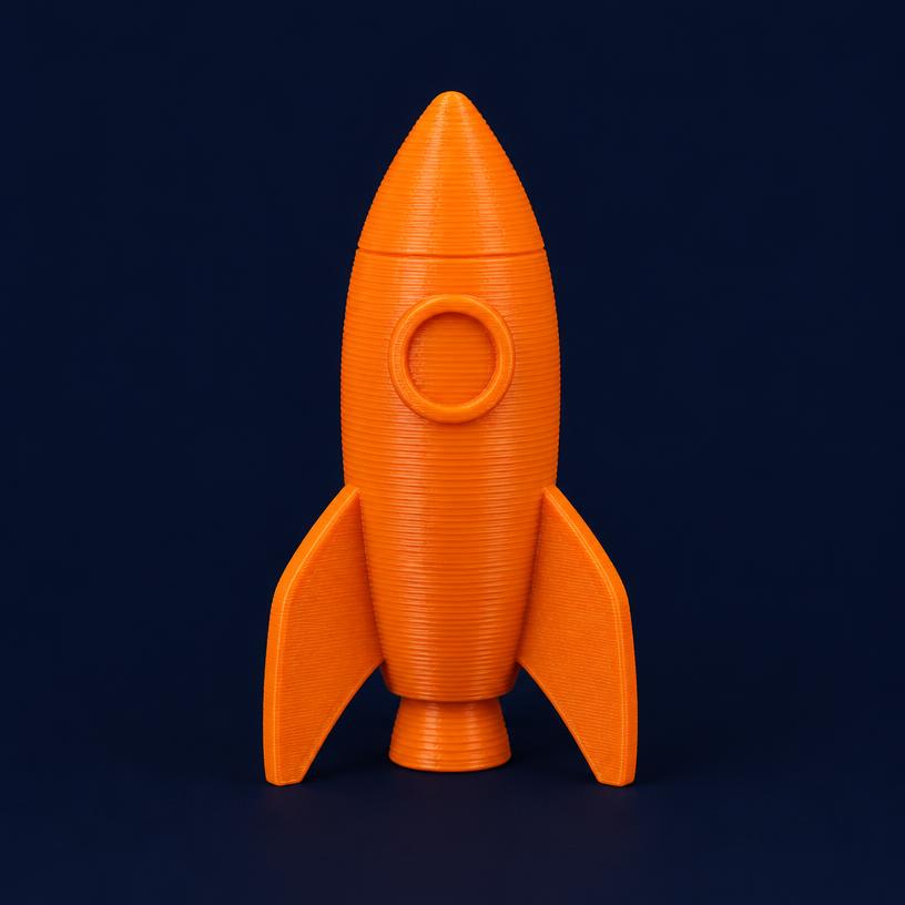 Example print in orange filament