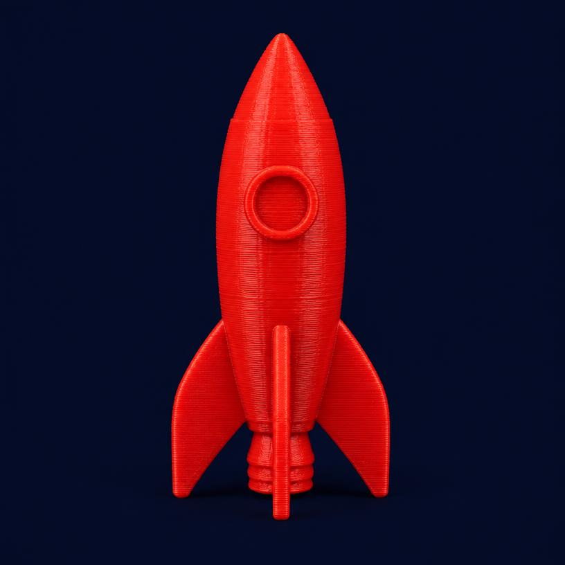 Example print in red filament