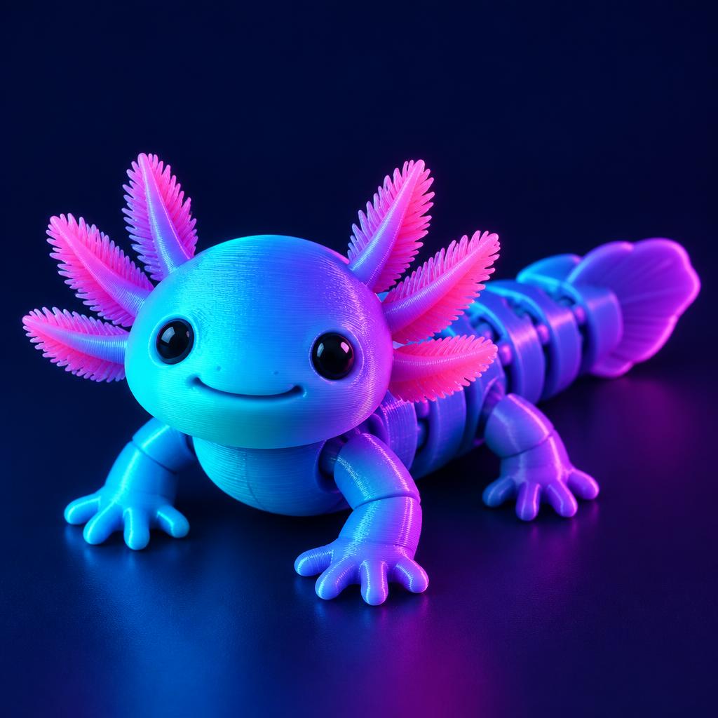 3D printed flexi axolotl