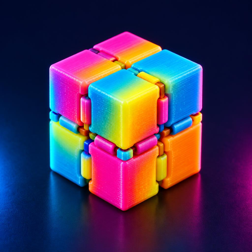 3D printed infinity cube